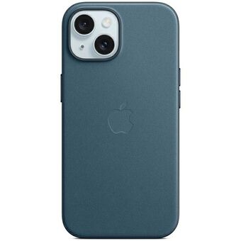 Etui Apple MT4D3ZM/A for iPhone 15 Plus 6.7" MagSafe i fargen pacific blue FineWoven Case.