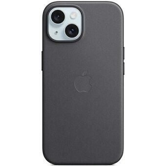 Etui Apple MT393ZM/A iPhone 15 6.1" MagSafe i svart Finvevd etui.