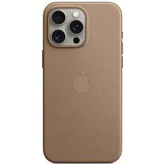 Etui Apple MT4W3ZM/A iPhone 15 Pro Max 6.7" MagSafe i fargene lys brun/taupe FineWoven Case.