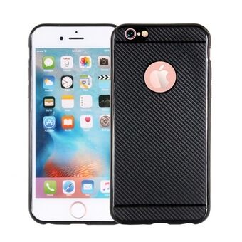 Deksel Carbon Fiber iPhone 8 Plus svart / svart