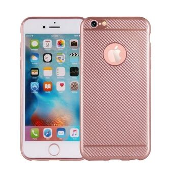 Carbon Fiber iPhone 8 Plus deksel rose-gull / rosa gull