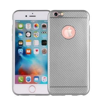 Deksel Carbon Fiber iPhone 8 Plus sølv / sølv