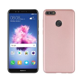 Karbonfiber Huawei Y9 2018 veske i rosa gull / rosa gull
