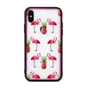 Hearts iPhone 5 / 5S / SE-deksel, design 1 klar (flamingoer)