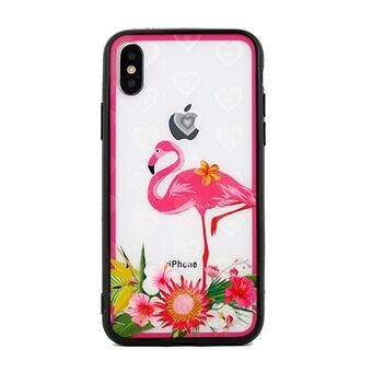 Hearts iPhone 6 / 6S dekseldesign 3 klar (rosa flamingo)
