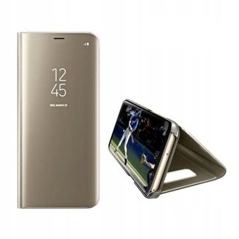 Etui Clear View Samsung A20s A207, gullfarget