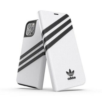 Adidas ELLER booklet-etui i PU for iPhone 12/12 Pro 6,1" hvit/svart 42248