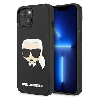 Karl Lagerfeld KLHCP13SKH3DBK iPhone 13 mini 5,4" svart/svart hardcase 3D-gummi Karl`s hode