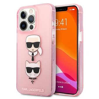 Karl Lagerfeld KLHCP13LKCTUGLP iPhone 13 Pro / 13 6.1" rosa / rosa hardcase Glitter Karl`s & Choupette