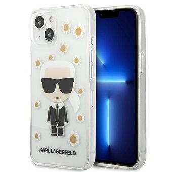 Karl Lagerfeld iPhone 13 Mini Klar / Gjennomsiktig Blomst Ikoniske Karl