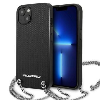 Karl Lagerfeld KLHCP13MPMK iPhone 13 6.1" hardcase svart/svart skinntekstur og kjede