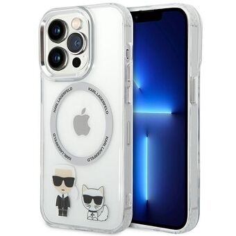 Karl Lagerfeld KLHMP14XHKCT iPhone 14 Pro Max 6,7" hardcase gennemsigtig/gennemsigtig Karl & Choupette Aluminium Magsafe