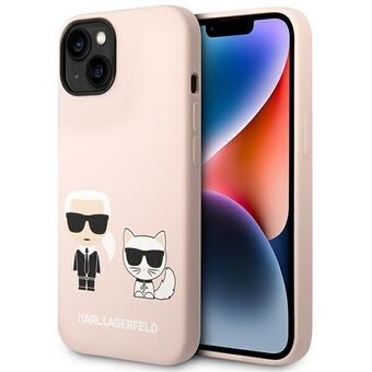 Karl Lagerfeld KLHMP14MSSKCI iPhone 14 Plus 6,7" hardcase lys rosa / lys rosa Silikon Karl & Choupette Magsafe