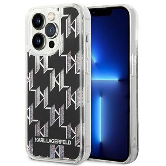 Karl Lagerfeld KLHCP14LLMNMK iPhone 14 Pro 6.1" hardcase svart/svart flytende glitter monogram