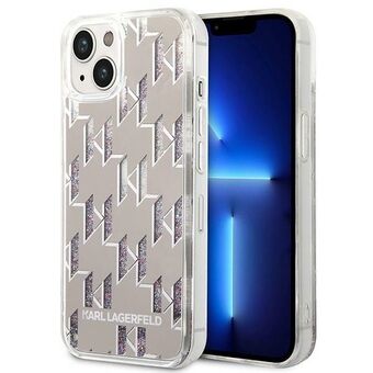 Karl Lagerfeld KLHCP14SLMNMS iPhone 14 6.1" hardcase sølv / sølv flytende glitter monogram