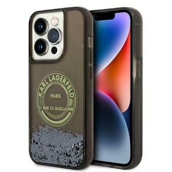 Karl Lagerfeld KLHCP14LLCRSGRK iPhone 14 Pro 6.1" svart/svart hardcase Liquid Glitter RSG