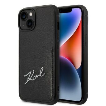 Karl Lagerfeld KLHCP14SCSSK iPhone 14 6.1" hardcase svart/svart Signatur-logokortspor