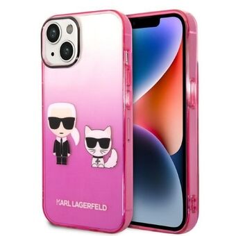 Karl Lagerfeld KLHCP14MTGKCP iPhone 14 Plus 6,7" hardcase rosa/rosa Gradient Ikonik Karl & Choupette