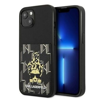 Karl Lagerfeld KLHCP13MCANCNK iPhone 13 6.1" hardcase svart/svart Karlimals kortspor