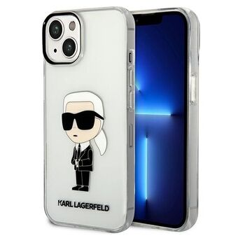 Karl Lagerfeld KLHCP14MHNIKTCT iPhone 14 Plus 6,7" gjennomsiktig hardt deksel Ikonisk Karl Lagerfeld