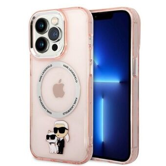 Karl Lagerfeld KLHMP14LHNKCIP iPhone 14 Pro 6.1" hardcase rosa/rosa Ikonisk Karl&Choupette Magsafe