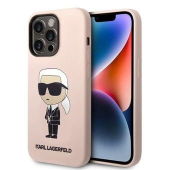 Karl Lagerfeld KLHMP14LSNIKBCP iPhone 14 Pro 6.1" hardcase rosa/rosa Silikon Ikonik Magsafe