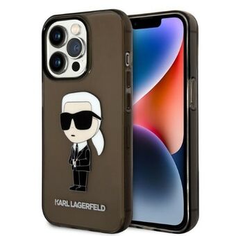 Karl Lagerfeld KLHCP14XHNIKTCK iPhone 14 Pro Max 6,7" svart/svart hardt deksel Ikonik Karl Lagerfeld