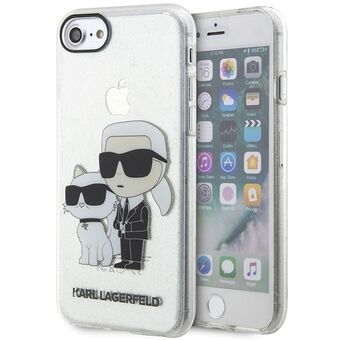 Karl Lagerfeld KLHCI8HNKCTGT iPhone 7/8/ SE 2020 / SE 2022 gjennomsiktig hardcase Glitter Karl&Choupette