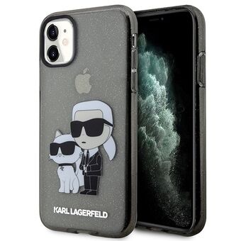 Karl Lagerfeld KLHCN61HNKCTGK iPhone 11 / Xr 6,1" svart/sort hardcase Gliter Karl&Choupette