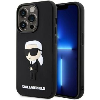Karl Lagerfeld KLHCP14L3DRKINK iPhone 14 Pro 6.1" svart/svart hardcase Rubber Iconic 3D