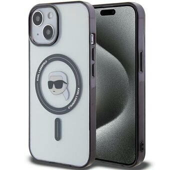 Karl Lagerfeld KLHMP15MHKHNOTK iPhone 15 Plus / 14 Plus 6.7" gjennomsiktig hardt etui IML Karl\'s Head MagSafe