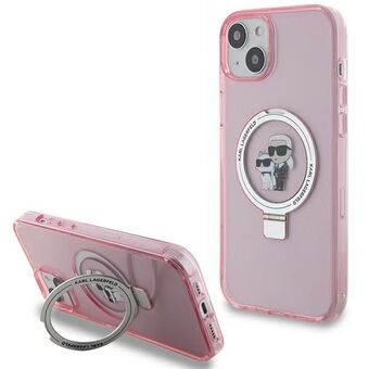 Karl Lagerfeld KLHMP15MHMRSKCP iPhone 15 Plus / 14 Plus 6.7" rosa/pink hardcase Ring Stand Karl&Choupettte MagSafe