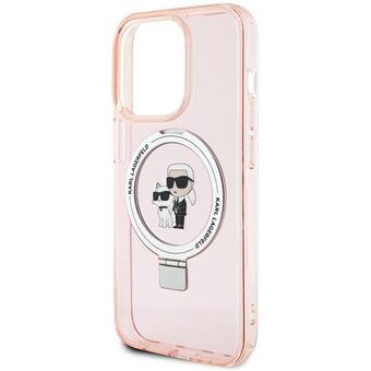 Karl Lagerfeld KLHMP15XHMRSKCP iPhone 15 Pro Max 6.7" rosa/rosa hardcase Ring Stand Karl&Choupettte MagSafe