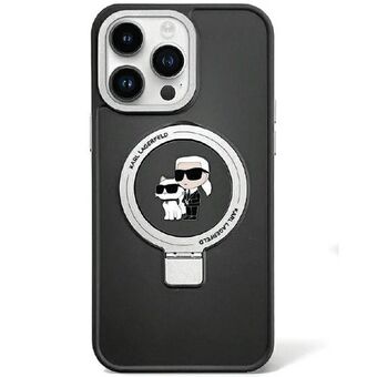 Karl Lagerfeld KLHMP13LHMRSKCK iPhone 13 Pro 6.1" svart/svart hardcase Ring Stand Karl&Choupettte MagSafe