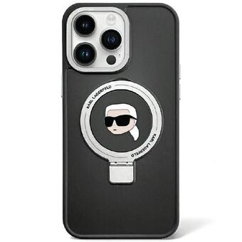 Karl Lagerfeld KLHMP15LHMRSKHK iPhone 15 Pro 6.1" svart/svart hardcase Ring Stand Karl Head MagSafe