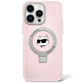 Karl Lagerfeld KLHMP15SHMRSCHP iPhone 15 6.1" rosa/rosa hardcase Ring Stand Choupette Head MagSafe.
