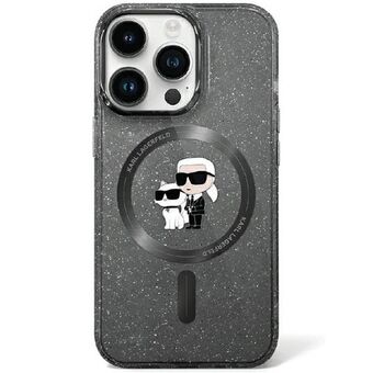 Karl Lagerfeld KLHMN61HGKCNOK iPhone 11 / Xr 6.1" svart hardcase Karl&Choupette Glitter MagSafe
