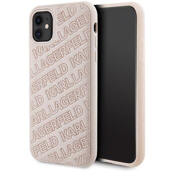 Karl Lagerfeld KLHCN61PQKPMP iPhone 11 / Xr 6.1" rosa/rosa hardcase Quilted K mønster