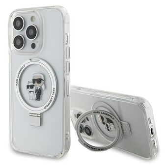 Karl Lagerfeld KLHMP13LHMRSKCH iPhone 13 Pro / 13 6.1" hvit/hvit hardcase Ring Stand Karl&Choupettte MagSafe