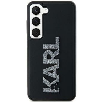 Karl Lagerfeld KLHCS23L3DMBKCK S23 Ultra S918 svart/svart hardcase med 3D gummi glitter logo.