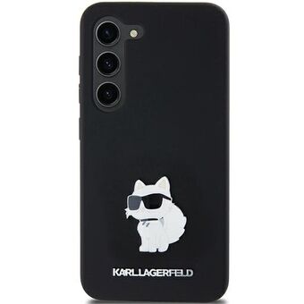 Karl Lagerfeld KLHCSA55SMHCNPK A55 A556 svart hardcase Silikon Choupette Metalldott