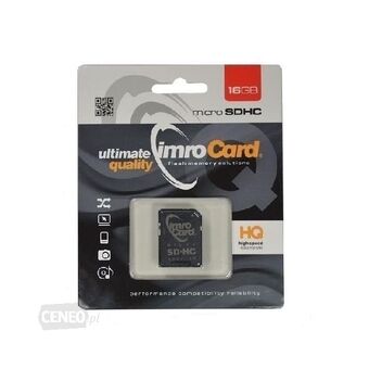 Minnekort microSD 16GB Imro+ adp