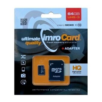 Minnekort microSDXC 64GB Imro+ med adp 10C UHS-3