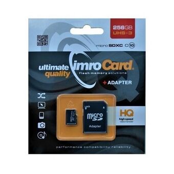 MicroSDXC 256GB Imro + adp 10C UHS-3 minnekort