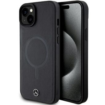 Mercedes MEHMP15S23RCMK iPhone 15 6.1" czarny/svart hardcase i glatt skinn med MagSafe.