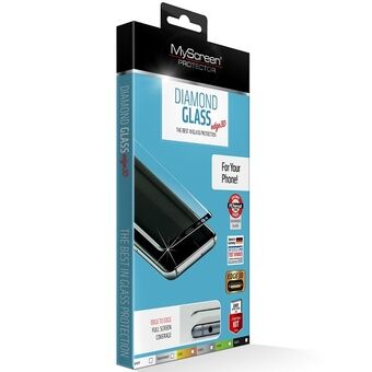 MS Diamond Glass Edge 3D iPhone X/Xs i svart svarttemperert glass.