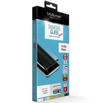 MS Diamond Glass Edge 3D iPhone Xr svart/svart herdet glass