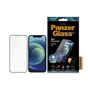PanzerGlass E2E Super+ iPhone 12 Mini Dekselvennlig Antibakteriell MicroFracture svart/svart