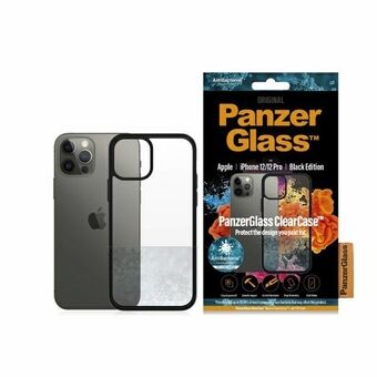 PanzerGlass ClearCase iPhone 12/12 Pro 6,1" Antibakteriell svart/svart.