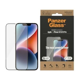 PanzerGlass Ultra-Wide Fit iPhone 14 / 13 Pro / 13 6,1" Skjermbeskyttelse Antibakteriell Lettmonteringsverktøy Inkludert 2783